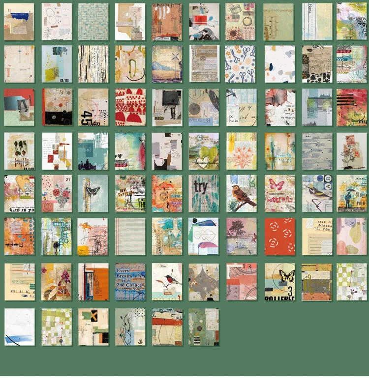 The New 400pcs/pack Lightweight Paper Vintage Craft Paper Mini Book DIY Scrapbooking Art Collage Photo Album Decor Supplies