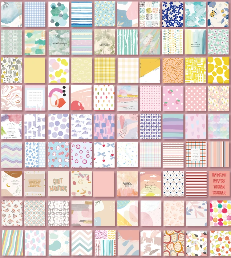 The New 400pcs/pack Lightweight Paper Vintage Craft Paper Mini Book DIY Scrapbooking Art Collage Photo Album Decor Supplies