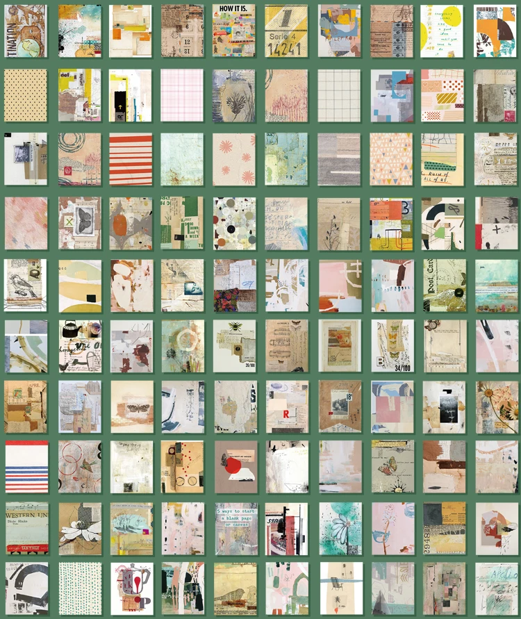 The New 400pcs/pack Lightweight Paper Vintage Craft Paper Mini Book DIY Scrapbooking Art Collage Photo Album Decor Supplies