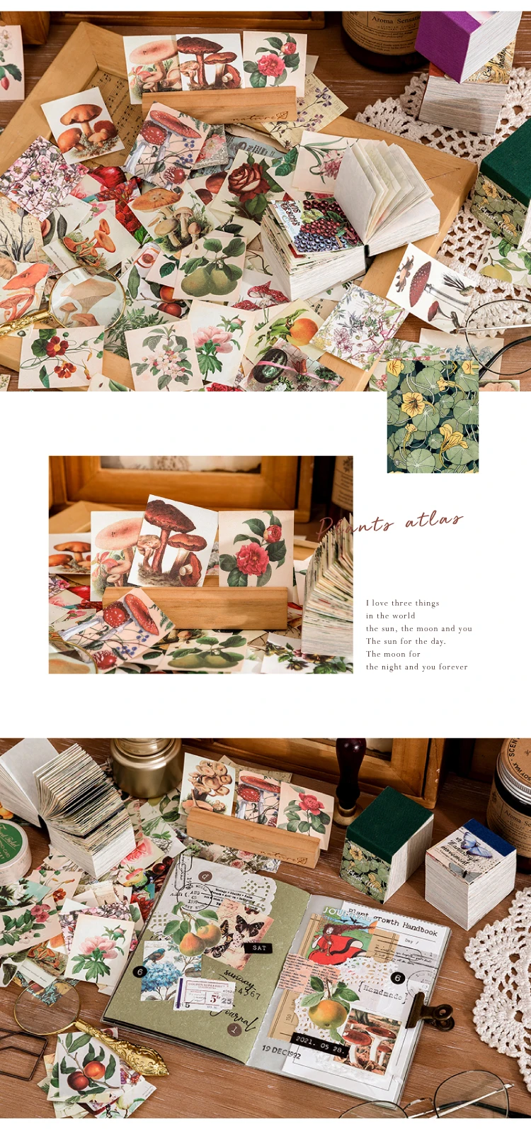 The New 400pcs/pack Lightweight Paper Vintage Craft Paper Mini Book DIY Scrapbooking Art Collage Photo Album Decor Supplies