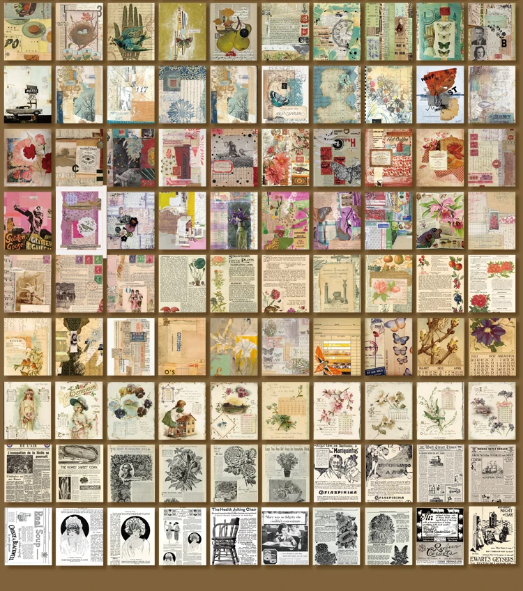 The New 400pcs/pack Lightweight Paper Vintage Craft Paper Mini Book DIY Scrapbooking Art Collage Photo Album Decor Supplies