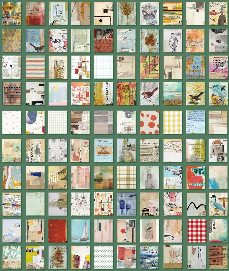 The New 400pcs/pack Lightweight Paper Vintage Craft Paper Mini Book DIY Scrapbooking Art Collage Photo Album Decor Supplies