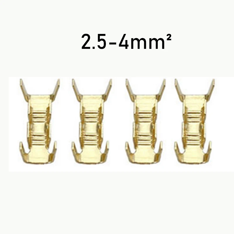 100/200/500/Pcs U-Shaped Copper Wire Crimps H62 Brass Wire Buckle Fascia Butt Terminal Quick Connect 454TABC 452 453 0.2-10mm2