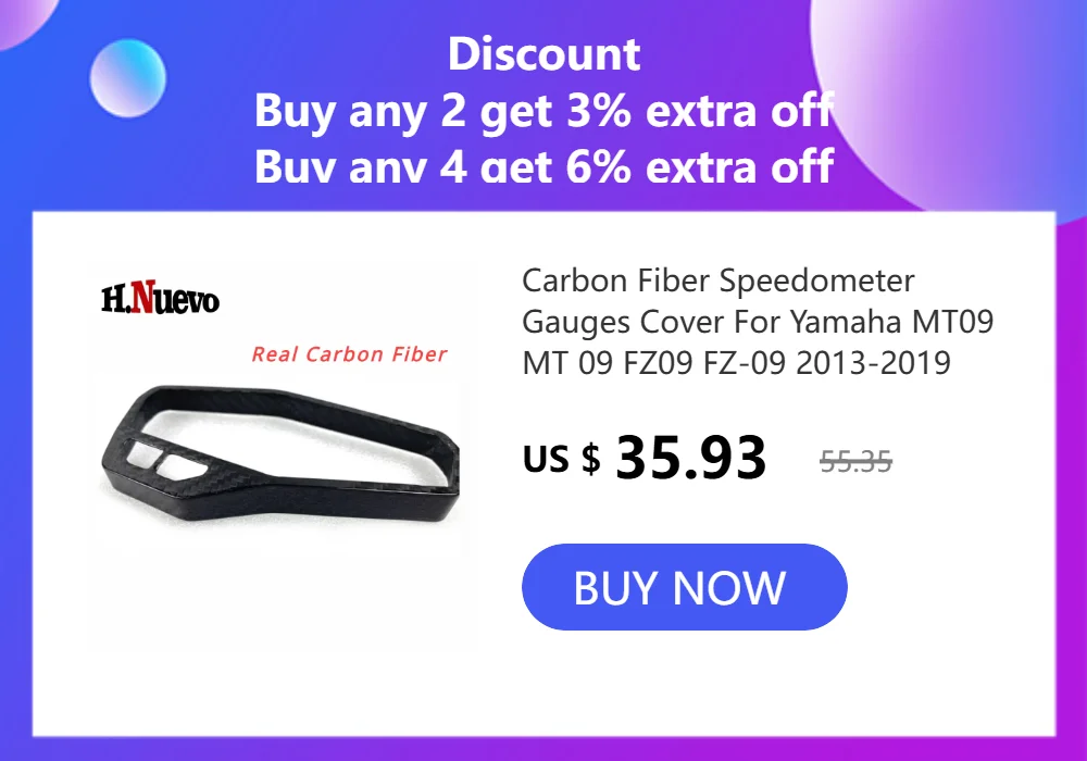 Carbon Fiber Speedometer Gauges Cover For Yamaha MT09 MT 09 FZ09 FZ-09 2013-2019 2020 3K Motocycle Tachometer Instrument Frame