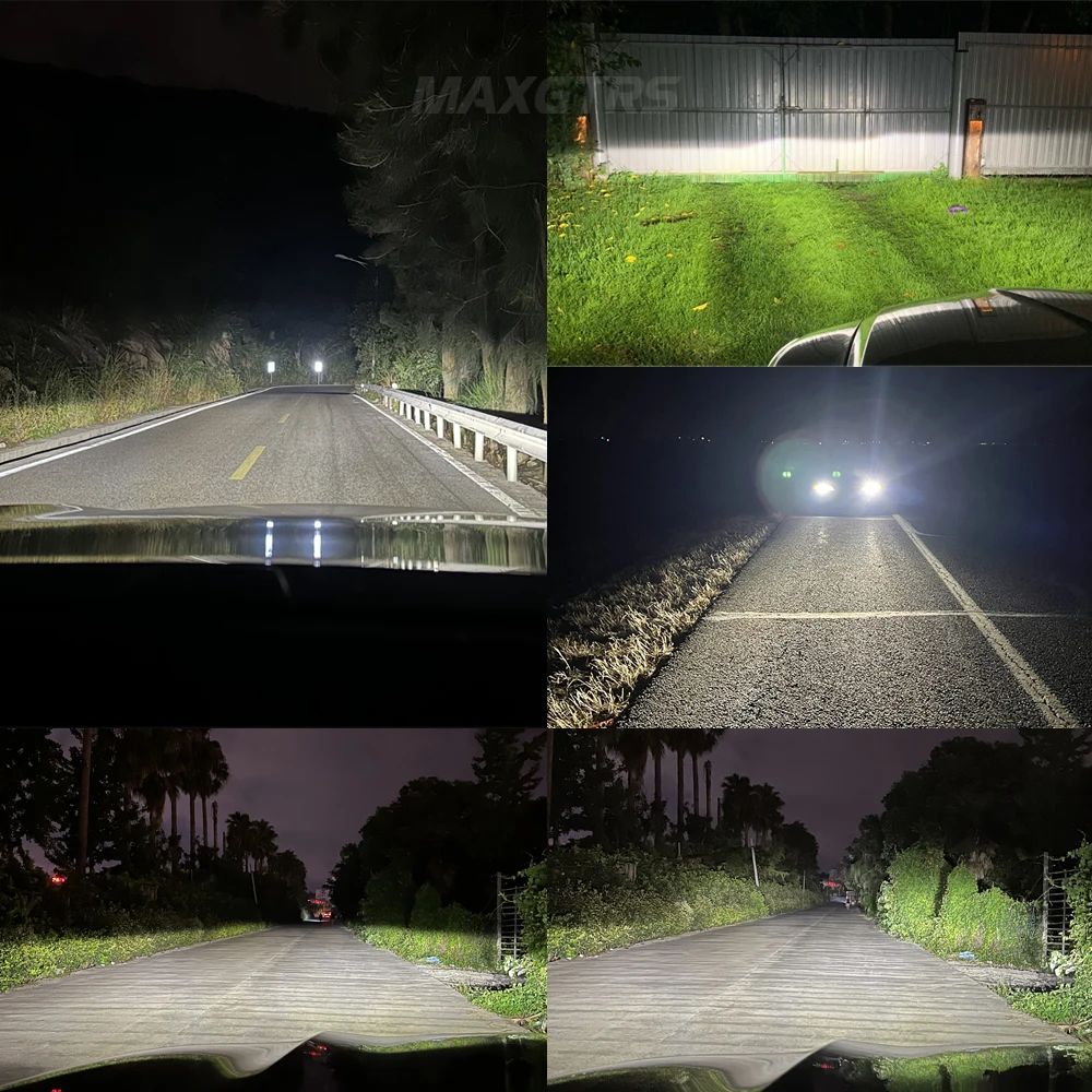 MAXGTRS 2X Turbo LED H4 9003 HB2 H1 H7 H8 H11 9005 9006 LED Beam Headlight Bulbs 200W Canbus Car Front Headlamp 6500K White 12V