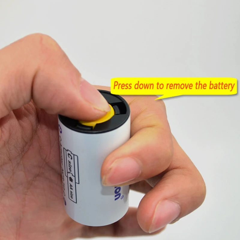 Powerlion C Size Battery Adapters, AA to C Size Battery Spacer Converter Case Use with AA Battery Cells - 4 Pack