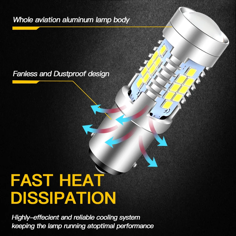 2Pcs 3600LM Canbus P21W 1156 BA15S LED Bulb For Skoda Superb Octavia 2 FL 2010 2011 2012 2013 LED Daytime Running Light DRL Lamp