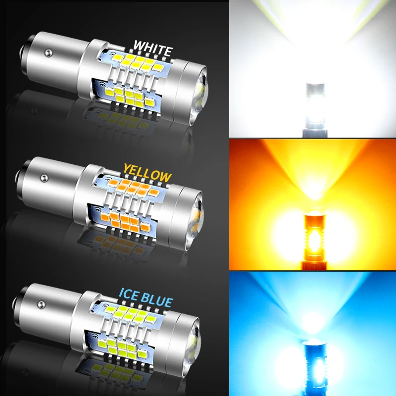 2Pcs 3600LM Canbus P21W 1156 BA15S LED Bulb For Skoda Superb Octavia 2 FL 2010 2011 2012 2013 LED Daytime Running Light DRL Lamp