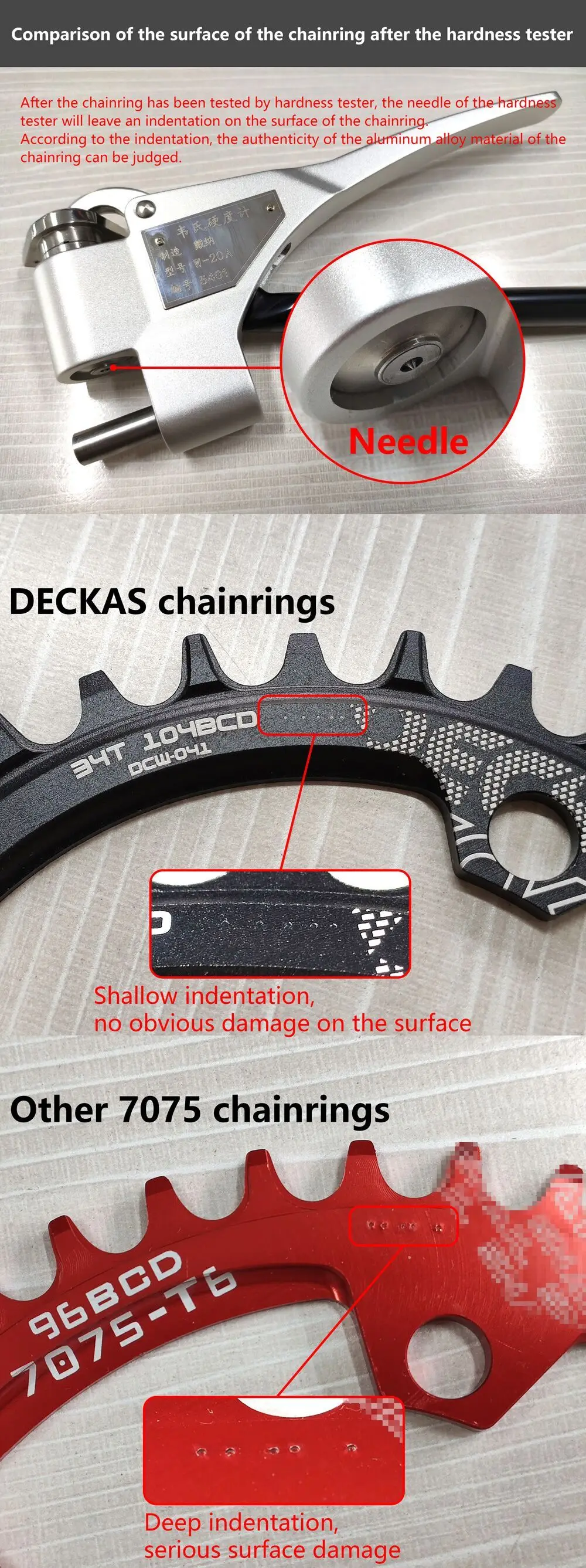 Deckas 144BCD Chainring 44T 46T 48T 50T 52T 54T 56T Single Chainring Large Teeth For TMB Bike