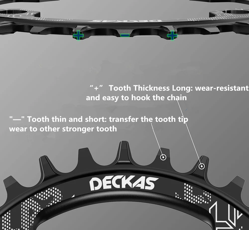 Deckas 144BCD Chainring 44T 46T 48T 50T 52T 54T 56T Single Chainring Large Teeth For TMB Bike