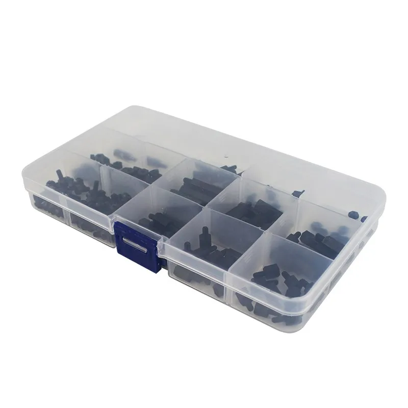 210pcs Screw Kit for Raspberry Pi Black Nylon Plastic Screws Nuts for Raspberry Pi M2.5 M3 for Raspberry Pi 4 Case Accessories