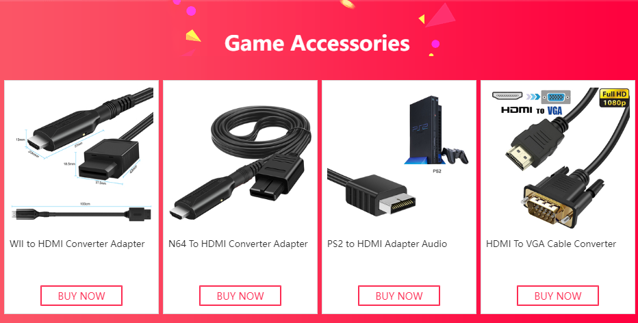 PS2 to HDMI Adapter Audio Video Converter Adapter Cable 1M 480i/480p/576i for Sony PS2 to HDMI for All PS2 Display Modes