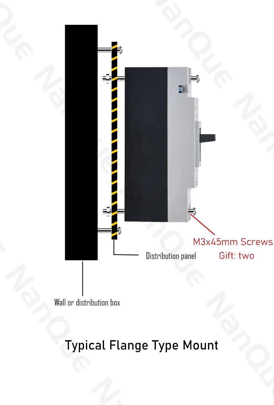 DC12V 24V 48V 60V 110V Circuit Breaker 100A 200A 300A 400A 600A Battery Protector B-type MCCB PV Car Power Short Ciruit Cut Off