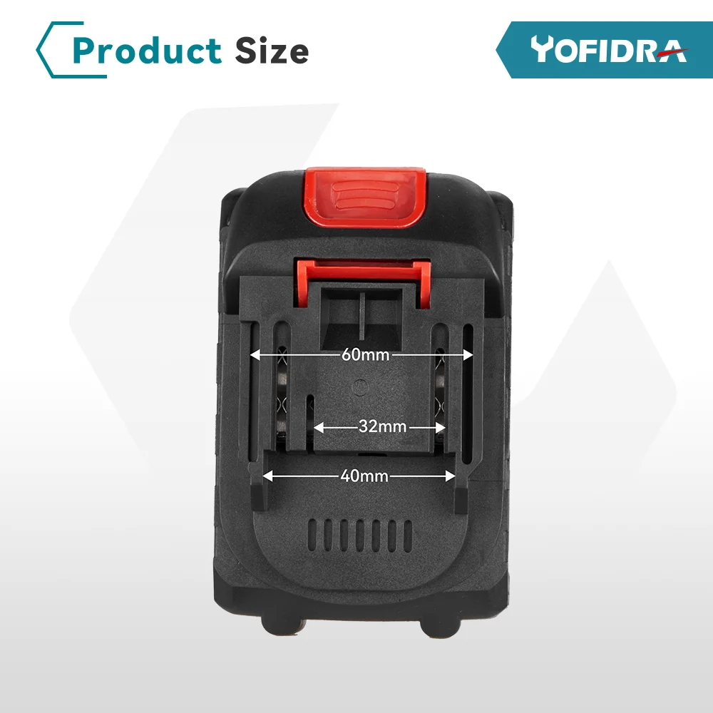 Yofidra 18-20V Rechargeable Lithium-Ion Battery For Cordless Drill/Saw/Screwdriver/Wrench/Angle Grinder Brushless Power Tools