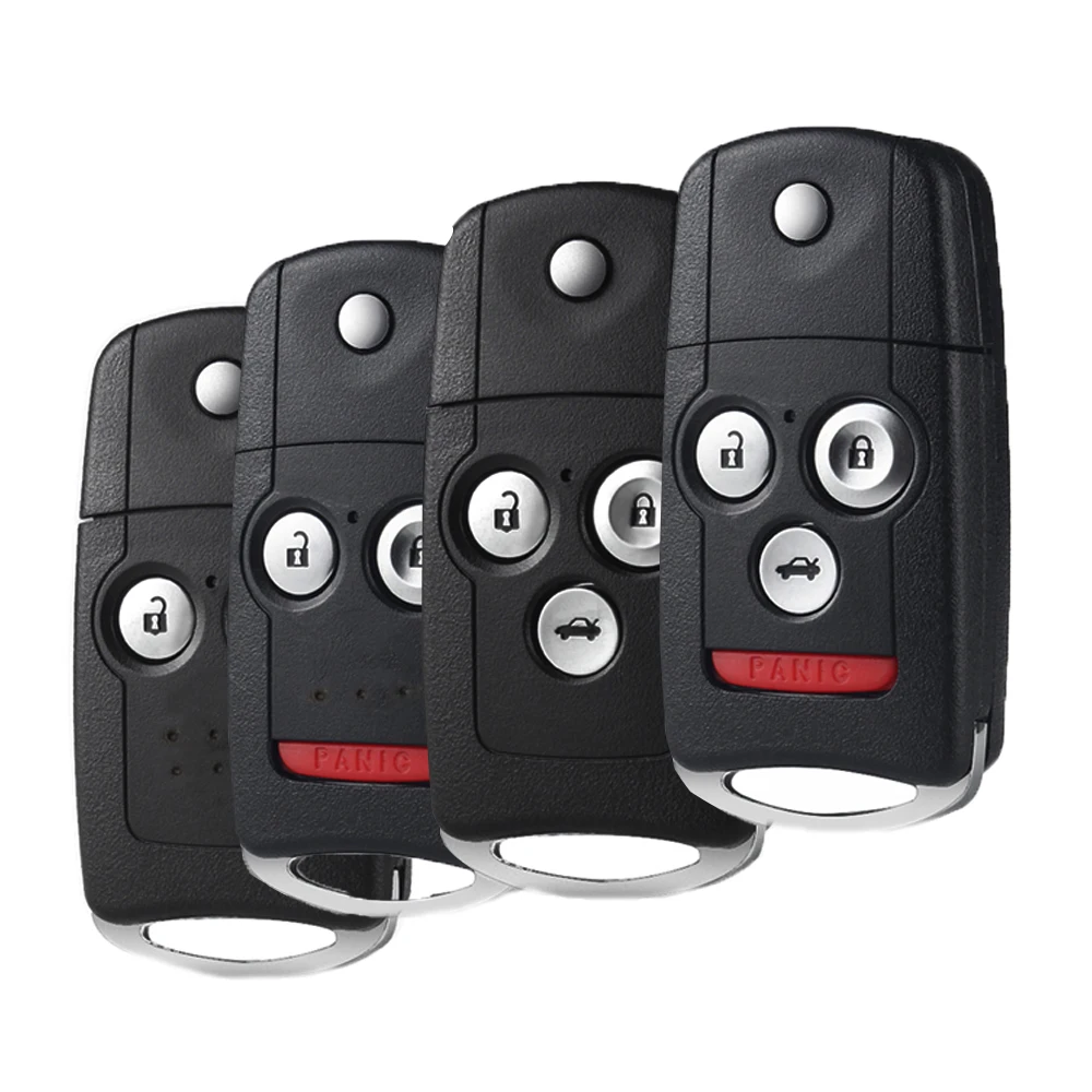 YIQIXIN Modified Flip Car Key 2/3/4 Buttons Shell For Honda Civic Dio Fit Crv HRV Accord Odyssey Jazz Replacement Folding Cover