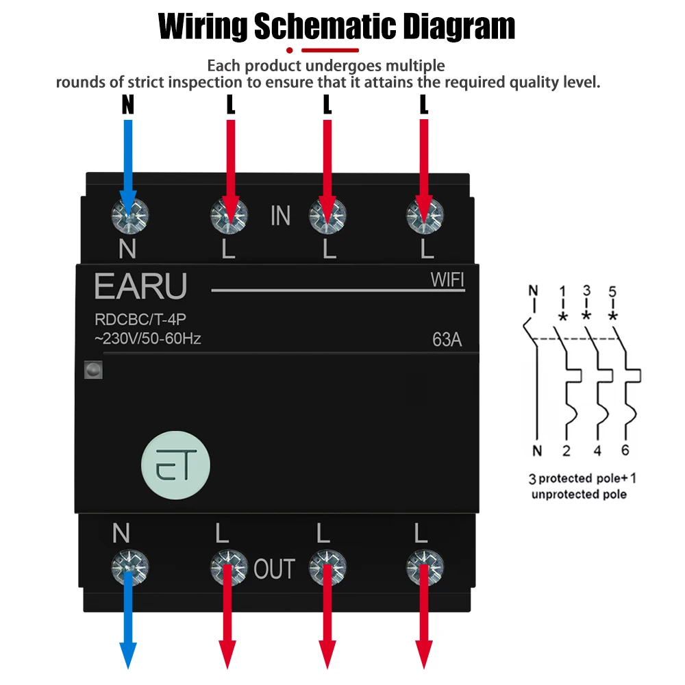 Tuya WiFi ZigBee Smart Circuit Breaker MCB 3P+N Timer Relay Switch Voice Remote Control for Alexa Google Home Assistant