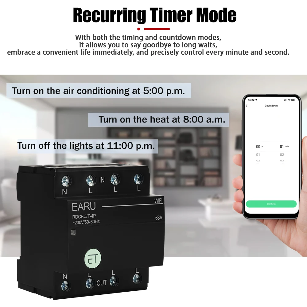 Tuya WiFi ZigBee Smart Circuit Breaker MCB 3P+N Timer Relay Switch Voice Remote Control for Alexa Google Home Assistant