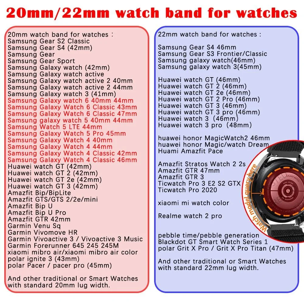 20mm 22mm watch Band for Samsung Galaxy Watch 3/4/46mm/42mm/active 2/Gear s3 Frontier/S2/Sport silicone bracelet Galaxy 5/5 pro