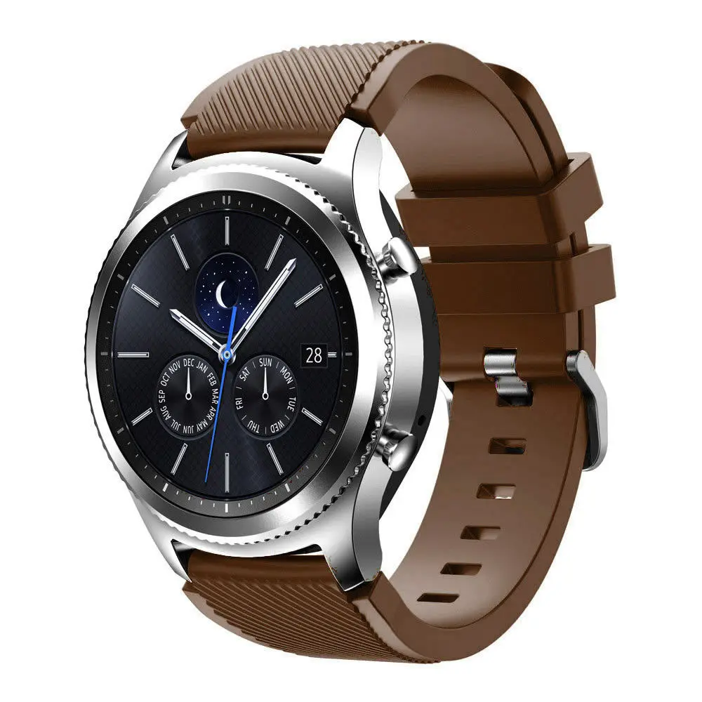 20mm 22mm watch Band for Samsung Galaxy Watch 3/4/46mm/42mm/active 2/Gear s3 Frontier/S2/Sport silicone bracelet Galaxy 5/5 pro