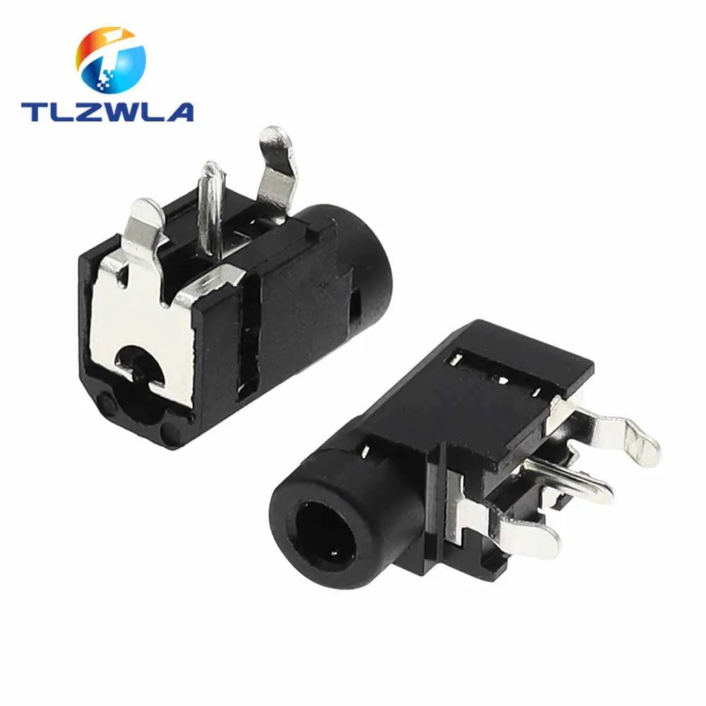 10PCS PJ-314A 3.5Mm Dual Channel, Stereo Audio Headphone Socket PJ-314 Mono Channel 3Pin Audio Connector