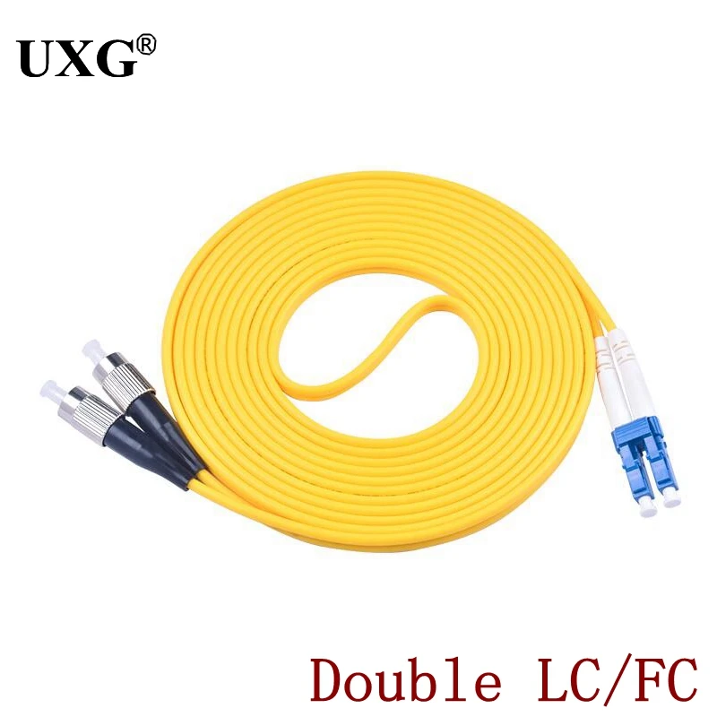 Double SC LC ST FC UPC To LC UPC Simplex 3.0mm PVC Single Mode Fiber Patch Cable Fiber Optic Patch Cord Cable 1m 2m 3m 5m10m 50m