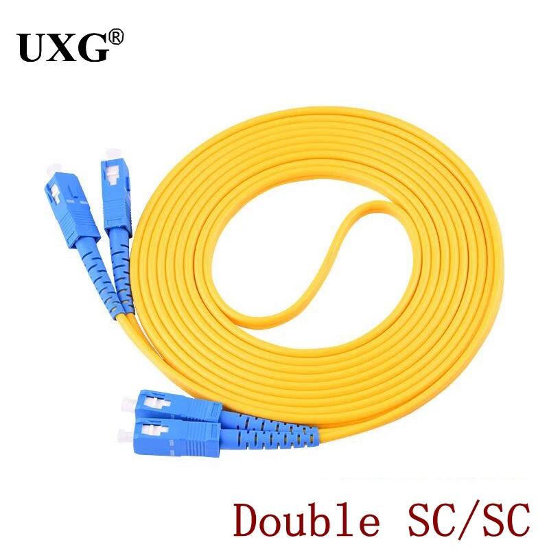 Double SC LC ST FC UPC To LC UPC Simplex 3.0mm PVC Single Mode Fiber Patch Cable Fiber Optic Patch Cord Cable 1m 2m 3m 5m10m 50m