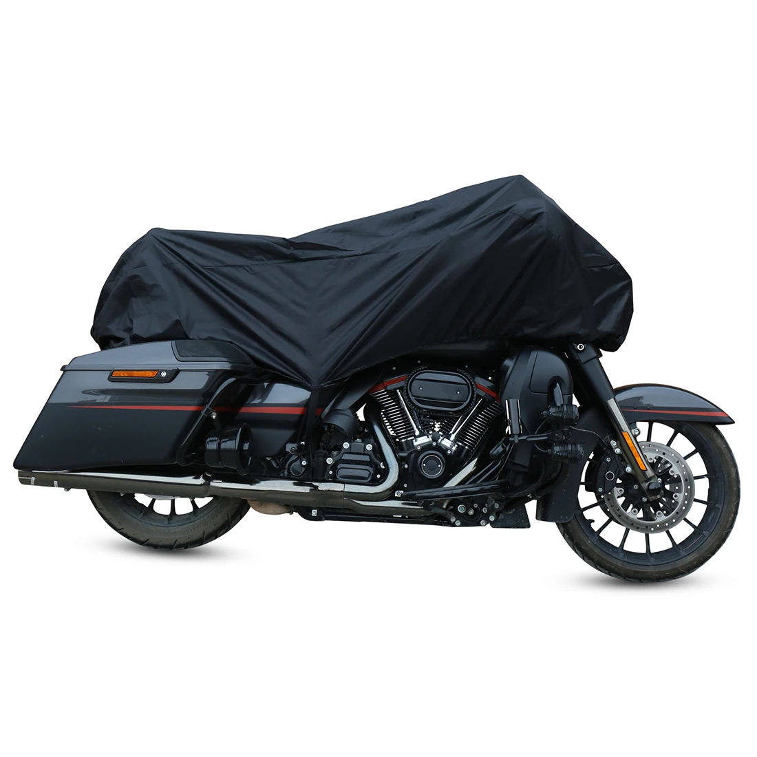 X Autohaux 210T Half Motorcycle Cover Travel Waterproof Outdoor Dustproof Rain Dust Anti UV Motor Scooter Protector Cover M L XL