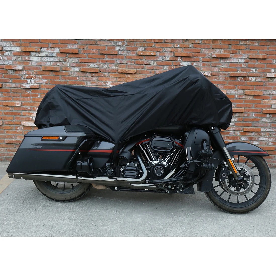 X Autohaux 210T Half Motorcycle Cover Travel Waterproof Outdoor Dustproof Rain Dust Anti UV Motor Scooter Protector Cover M L XL