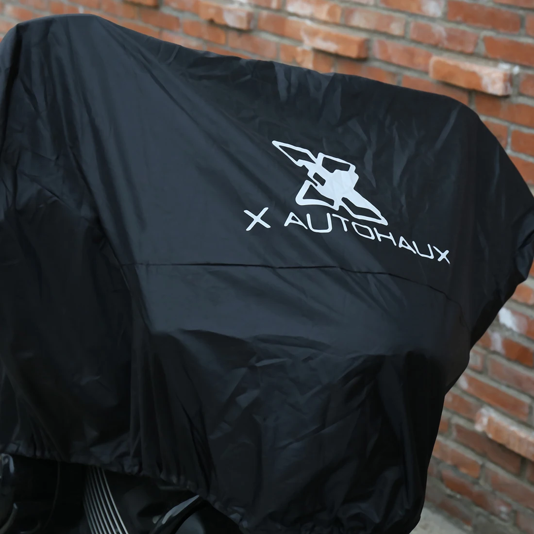 X Autohaux 210T Half Motorcycle Cover Travel Waterproof Outdoor Dustproof Rain Dust Anti UV Motor Scooter Protector Cover M L XL