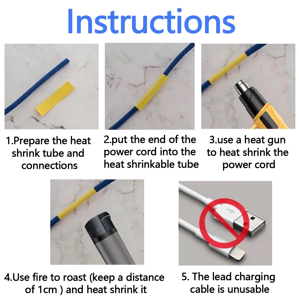10Pcs Hse-231 Compatible Brother Hse-211 221 241 251 611 621 631 641 651 Heat Shrink Tube Label for Brother P-touch Label Maker