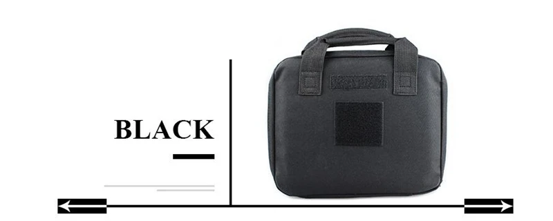 25X20CM HandGun Pistol Carry Case Bag with Magazine Pouch Strap Airsoft Hunting Gun Holster Portable Pistol Carrier Bag
