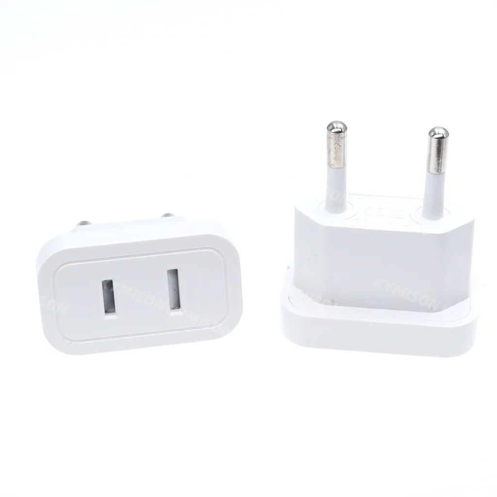 US China To European EU Travel Adapter With Safety Shutter Germany Power Wall Plug Connector Adaptor