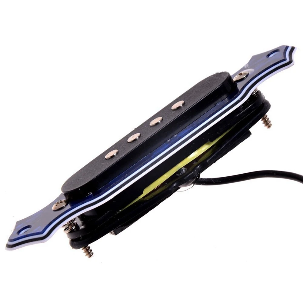 Pre-wired 4 String Single Coil Soundhole Pickup Harness with Volume & Tone Pots for Electric Guitar
