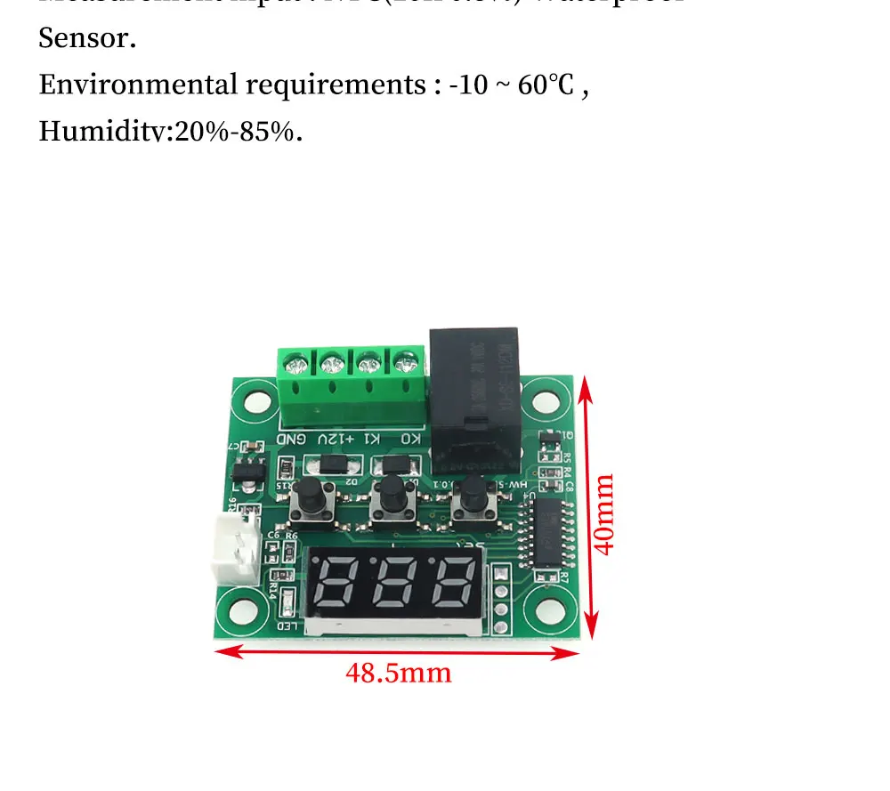 Javino W1209 DC 5V 12V heat cool temp thermostat temperature control switch temperature controller thermometer thermo controller