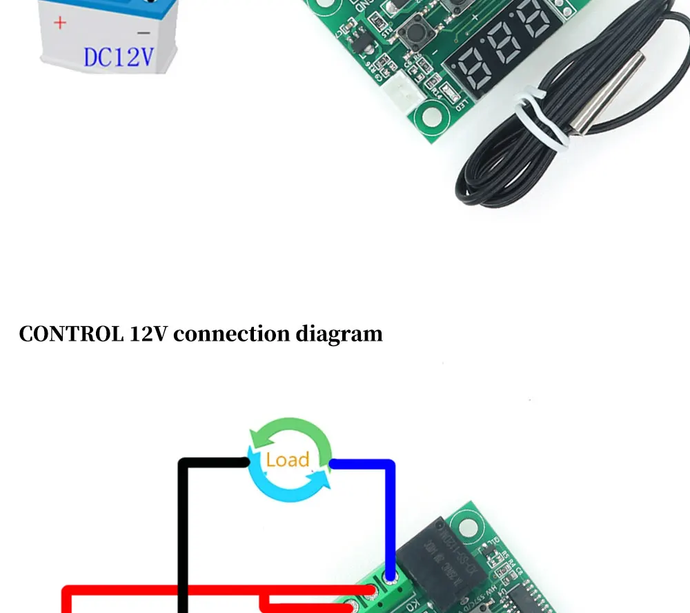 Javino W1209 DC 5V 12V heat cool temp thermostat temperature control switch temperature controller thermometer thermo controller