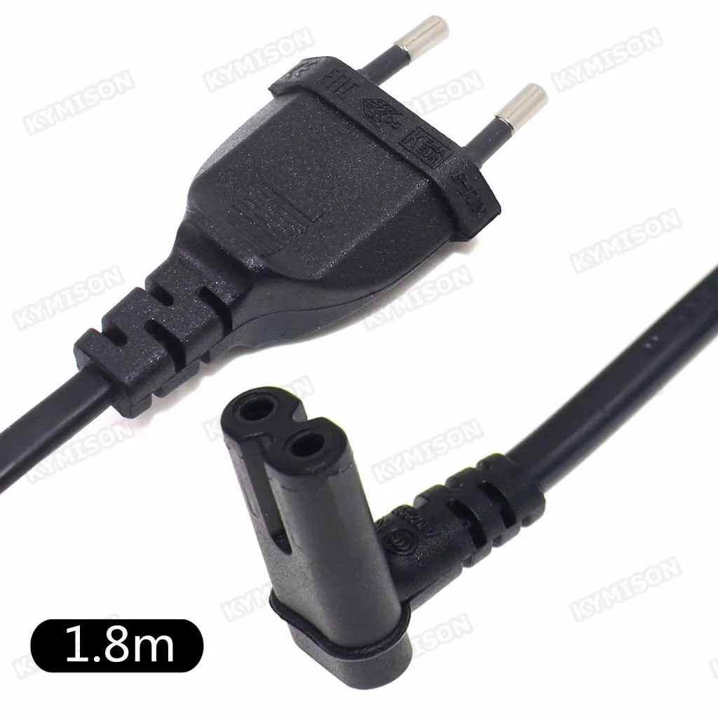 C7 90 Degree Angle AC Power Cord for Samsung Philips Sony LED TV EU Schuko CEE7/16 to IEC C7 Power Lead Adapter Cable VDE Cord