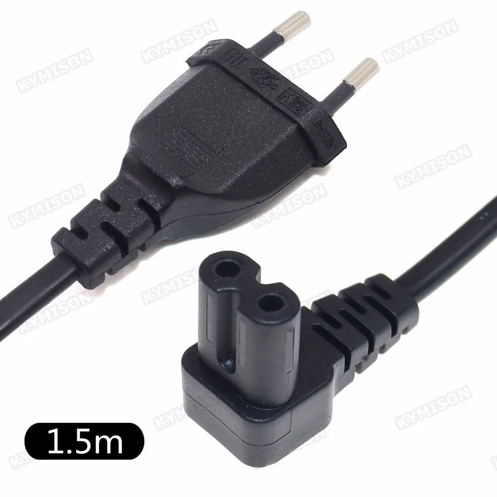 C7 90 Degree Angle AC Power Cord for Samsung Philips Sony LED TV EU Schuko CEE7/16 to IEC C7 Power Lead Adapter Cable VDE Cord