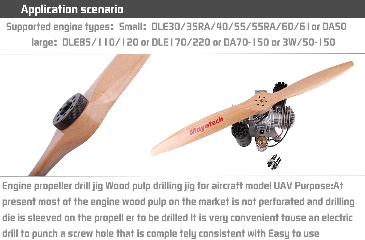 MAYATCH DLE Propeller Drill Puncher With Screw for DLE30/35/40/55/60/61 DLE85/111/120/170/222 DLA100 3W100 Engines