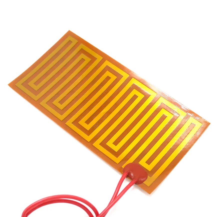 Any Sizes Custom 12V/24V DC Flexiable Eeletric Polyimide Film Heater Heating Element for Electrical Wires Oil Tank 3D Print
