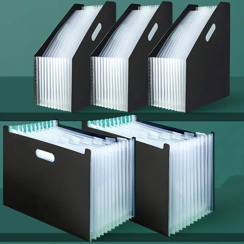 Multi-layer Standing Test Paper Bag Vertical Organ A4 Data Storage Desk Organizers Office Portable Folder School Stationery