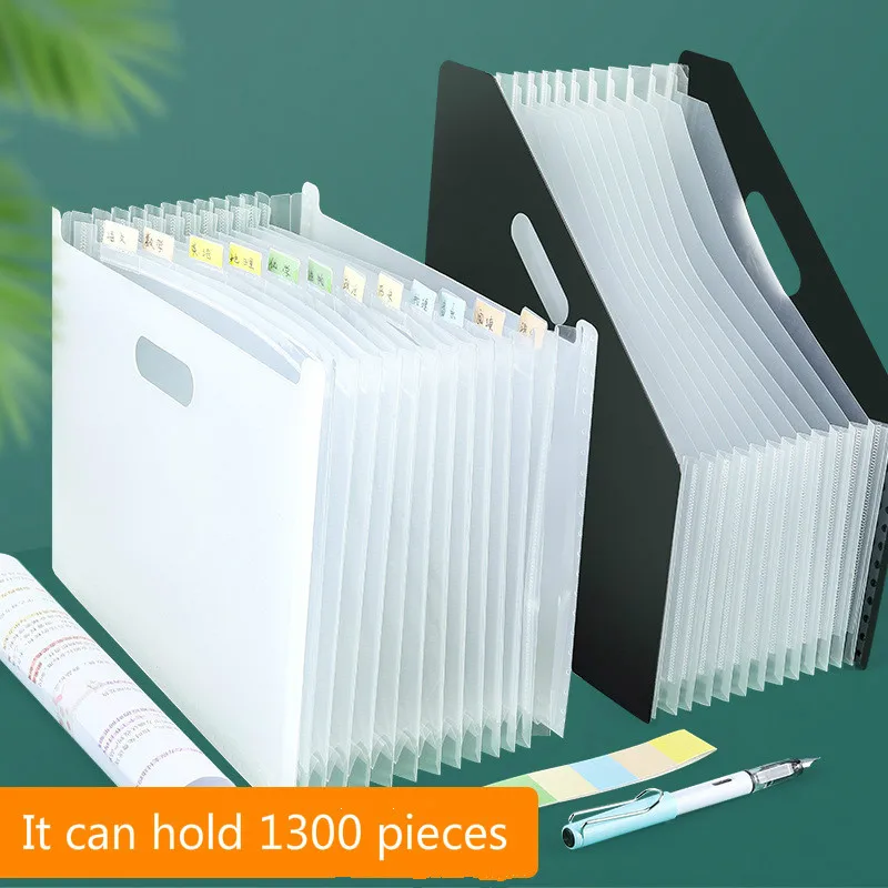 Multi-layer Standing Test Paper Bag Vertical Organ A4 Data Storage Desk Organizers Office Portable Folder School Stationery