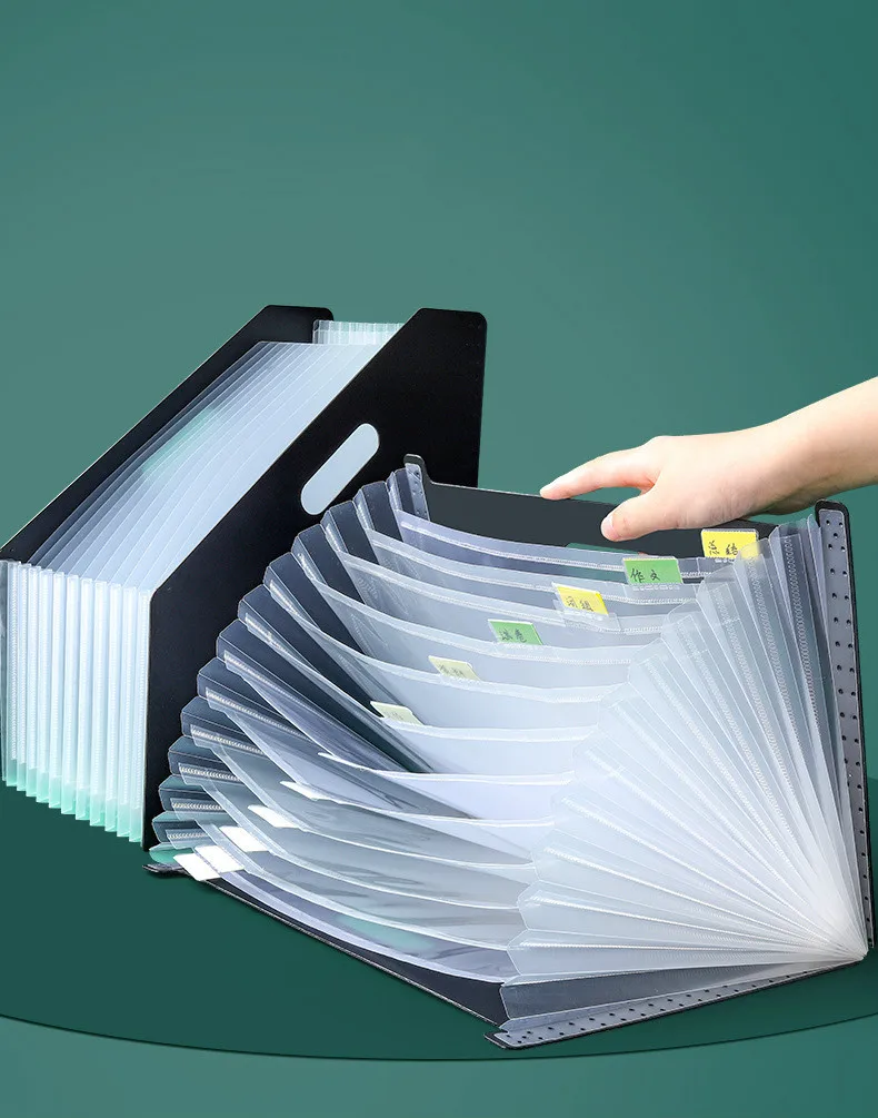Multi-layer Standing Test Paper Bag Vertical Organ A4 Data Storage Desk Organizers Office Portable Folder School Stationery