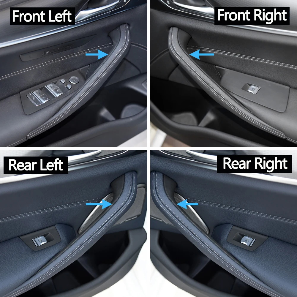 Car Front Rear Left Right Door Handle Inside Cover Trim Replacement For BMW 5 Series G30 G31 G38 F90 2017 2018 2019 2020 2021