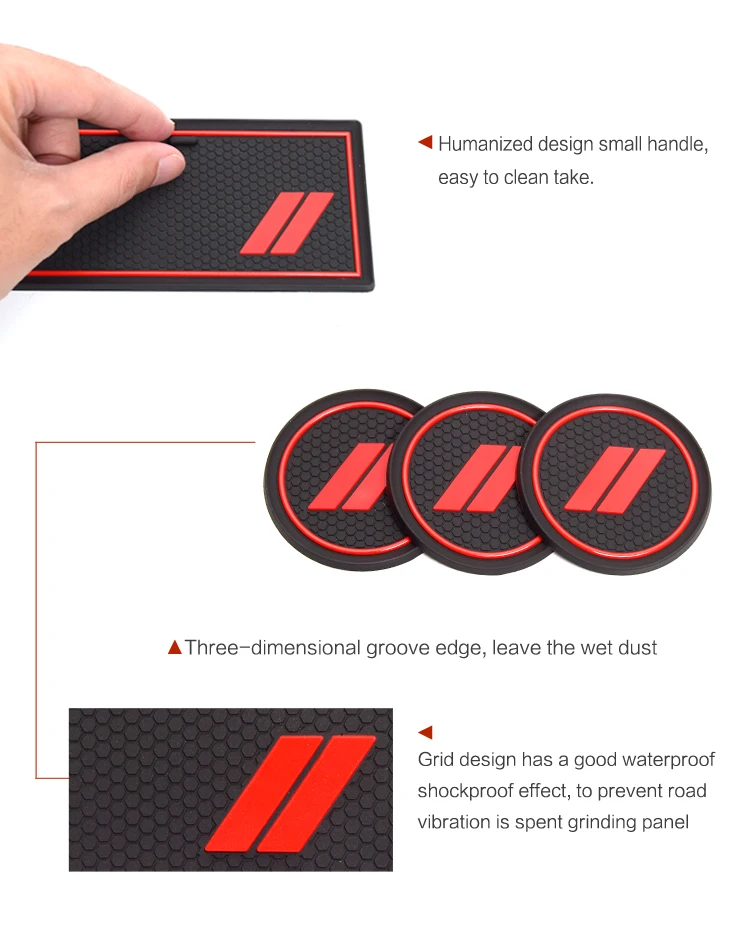 ZUNDUO for Dodge Charger 2015 2016 2017 2018 2019 Anti-Slip Gate Slot Cup Mat Non-slip Door Groove Pad Internal Accessories