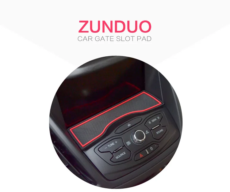 ZUNDUO for Dodge Charger 2015 2016 2017 2018 2019 Anti-Slip Gate Slot Cup Mat Non-slip Door Groove Pad Internal Accessories
