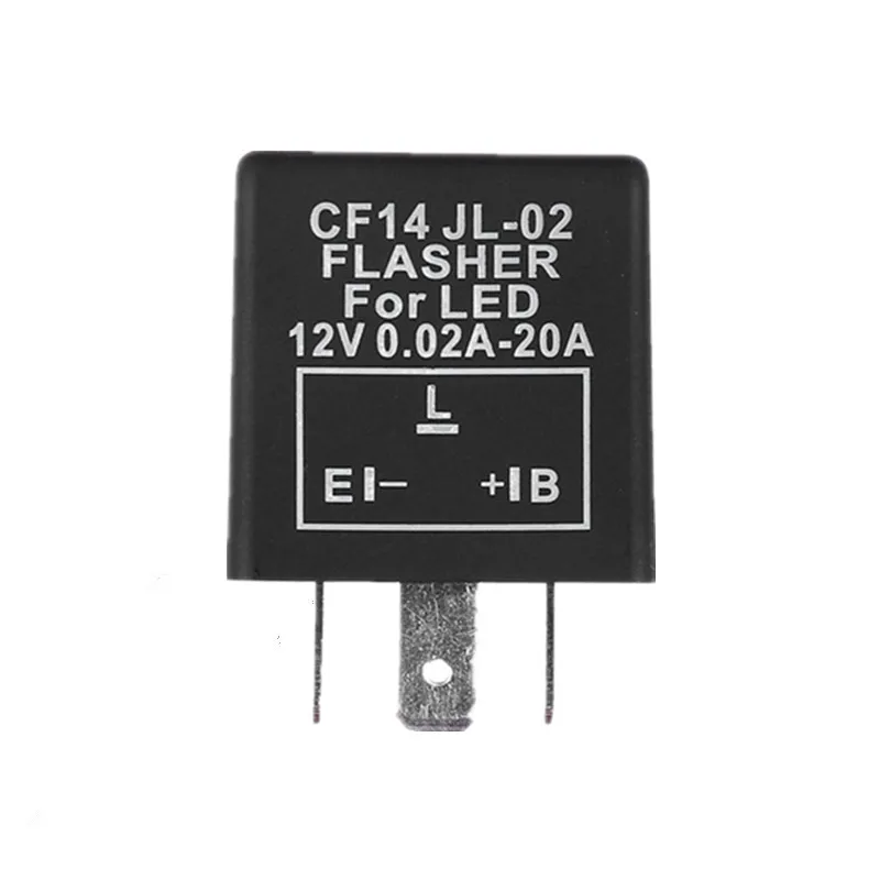 Universial 3 Pin CF13 CF14 JL-02 Electronic Car Flasher Relay To Fix LED Light Turn Signal Hyper Flash Blinking Light 12V DC