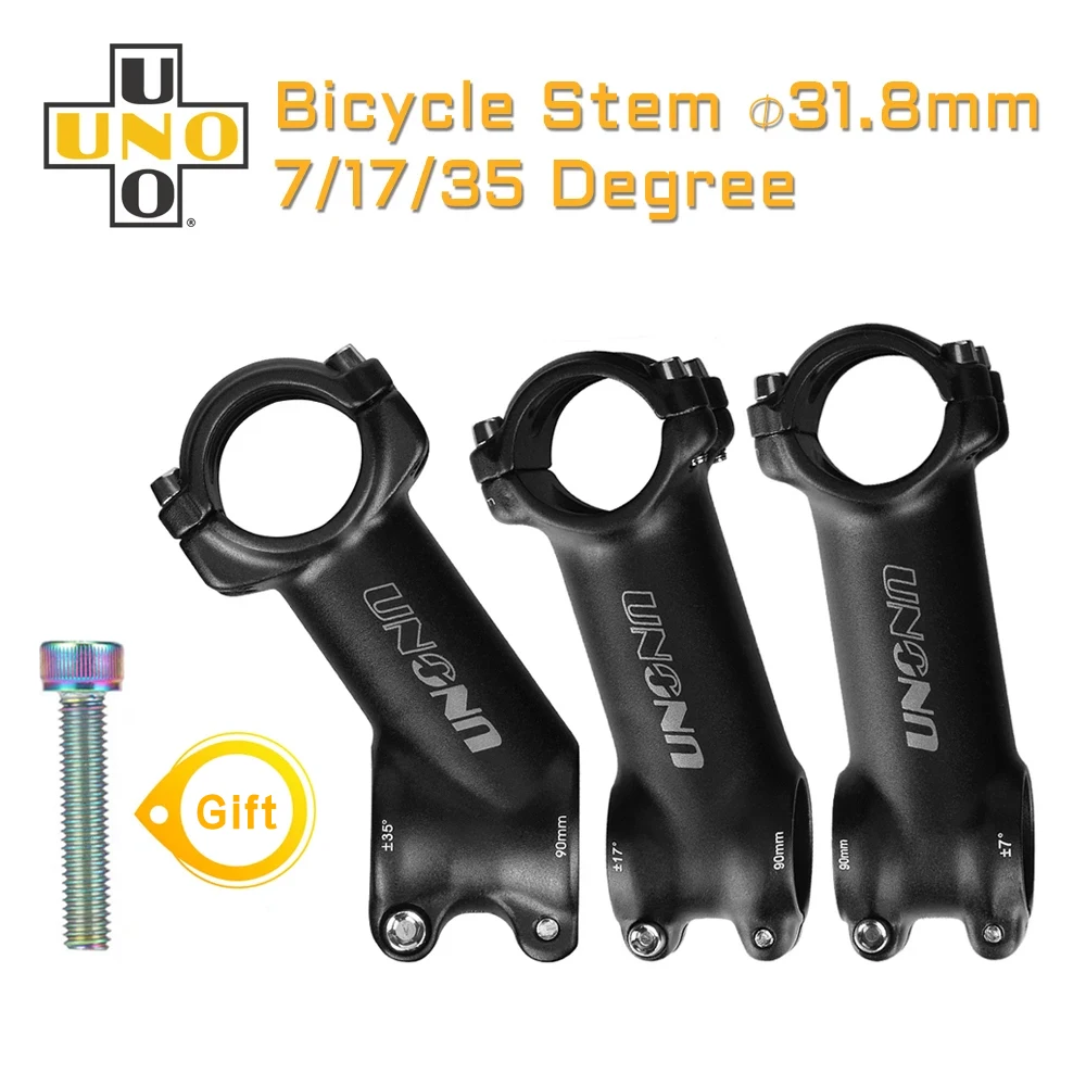 Kalloy Bike Stem MTB Power Bike Table Bicycle Handlebar Stem 7 17 35 Degree Takeaway 31.8mm 60-130mm Mountain Road Bicycl Parts