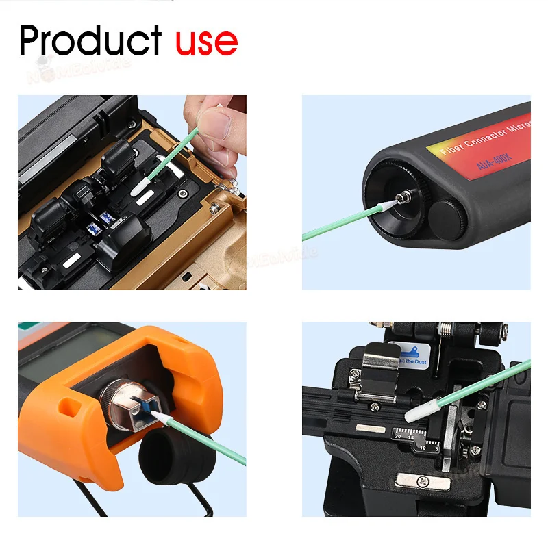 100Pcs/Bag Fiber Optic Cleaning Sticks Fiber Optic swabs For 1.25mm/2.5mm LC/SC/FC/ST Connectors/ adaptors
