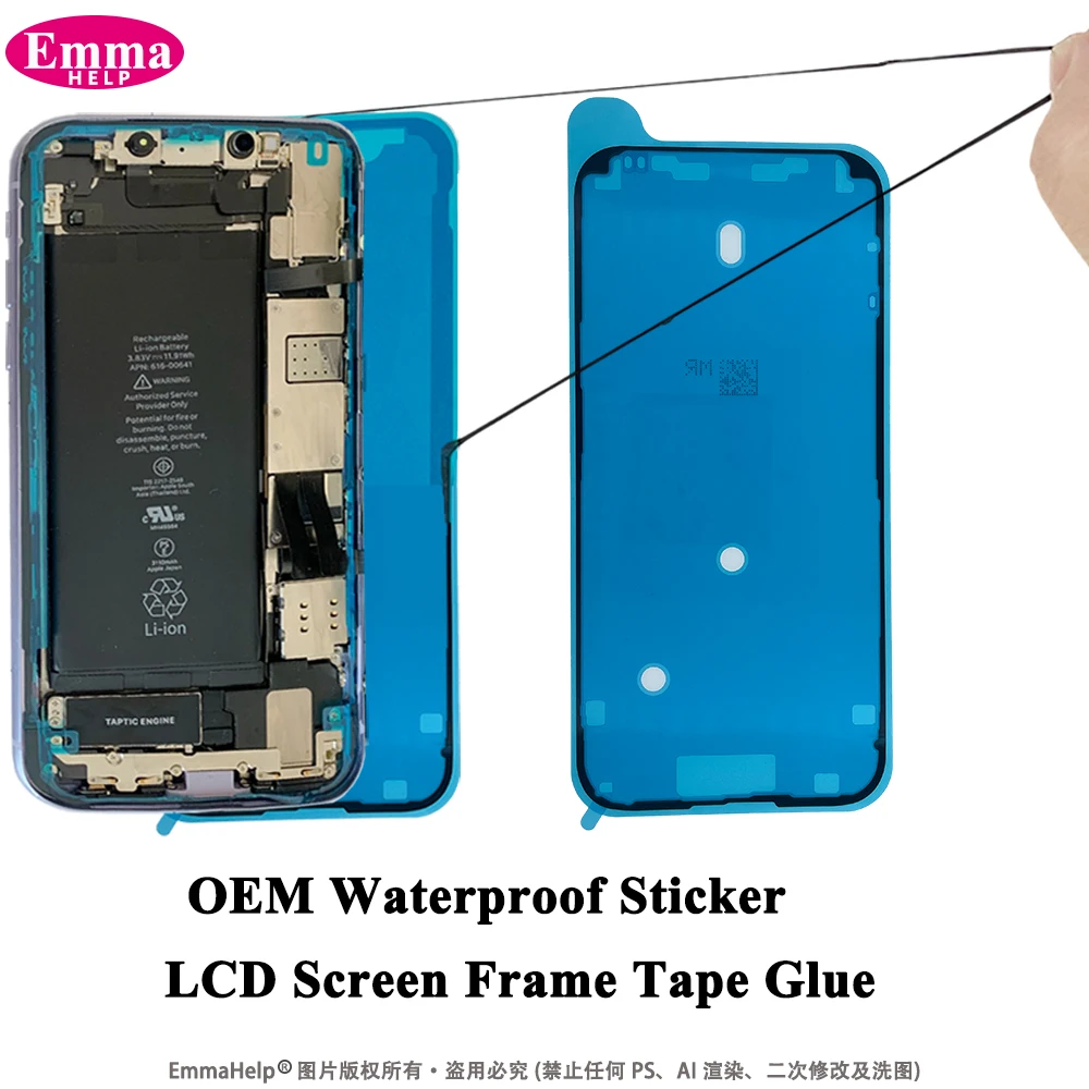 5pcs OEM Waterproof Sticker Adhesive for iPhone 11 12 13 Pro Max X XR XS 7 8Plus Pre-Cut Glue LCD Frame Screen Tape Bezel Seal