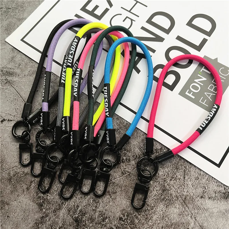 Keychain Phone Lanyard Strap for Phone Accessories Bracelet Telephone Chain Metal Lobster Clasp Key Landyard Bag Car Keys Rope